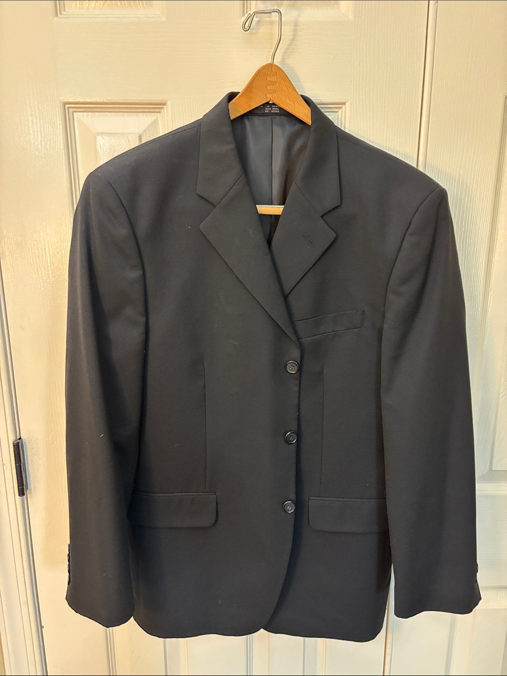 Jones New York Men's Black Three-Button Suit Jacket